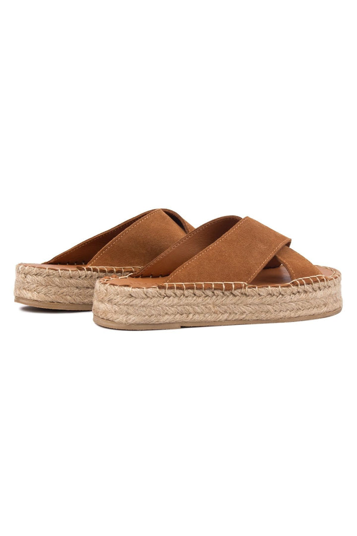 Pegia Women's Espadrille Slippers DG6036  - Chestnut