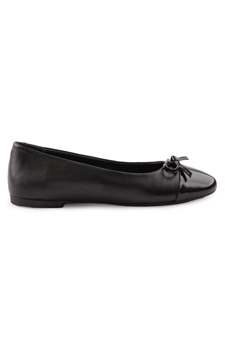 Pegia Women's Genuine Leather Ballerina DG6033  - Black