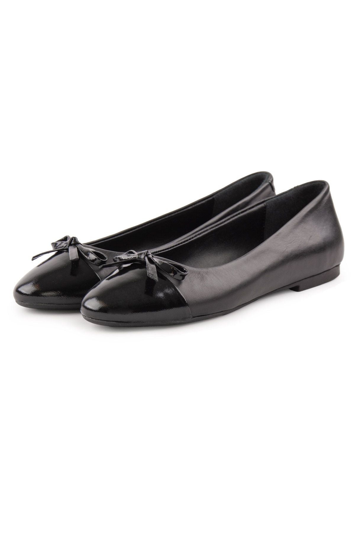Pegia Women's Genuine Leather Ballerina DG6033  - Black