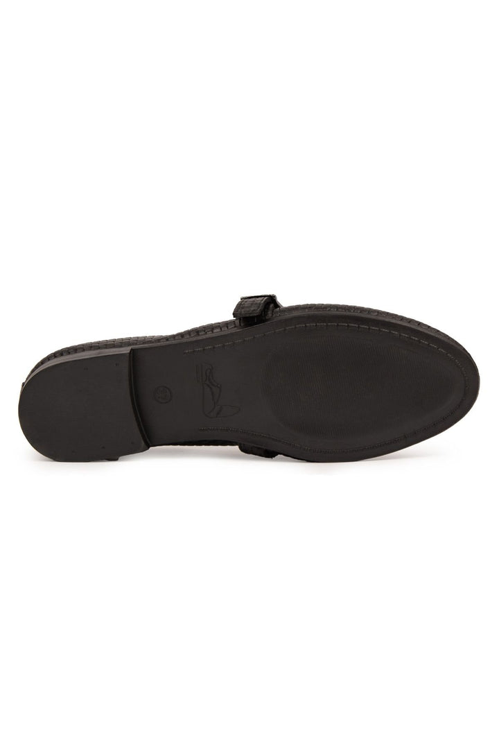 Pegia Genuine Leather Women's Ballet Flats DG6041  - Black