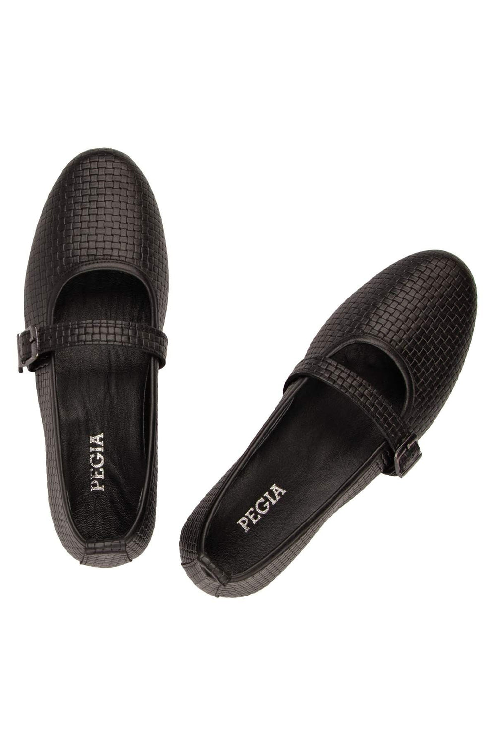 Pegia Genuine Leather Women's Ballet Flats DG6041  - Black