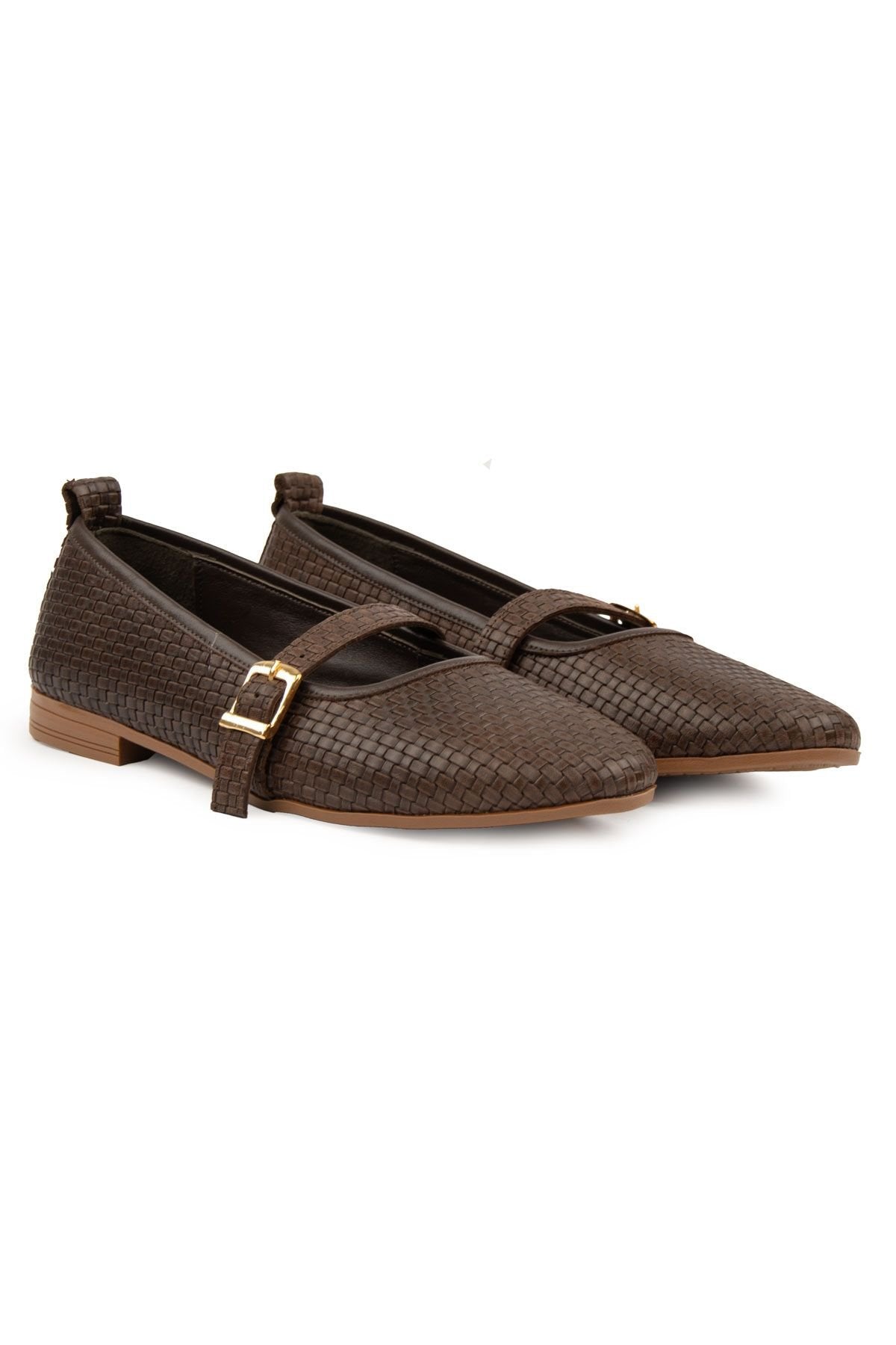 Pegia Genuine Leather Women's Ballet Flats DG6041  - Choco