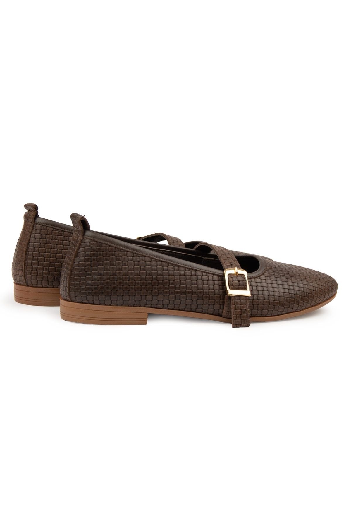 Pegia Genuine Leather Women's Ballet Flats DG6041  - Choco