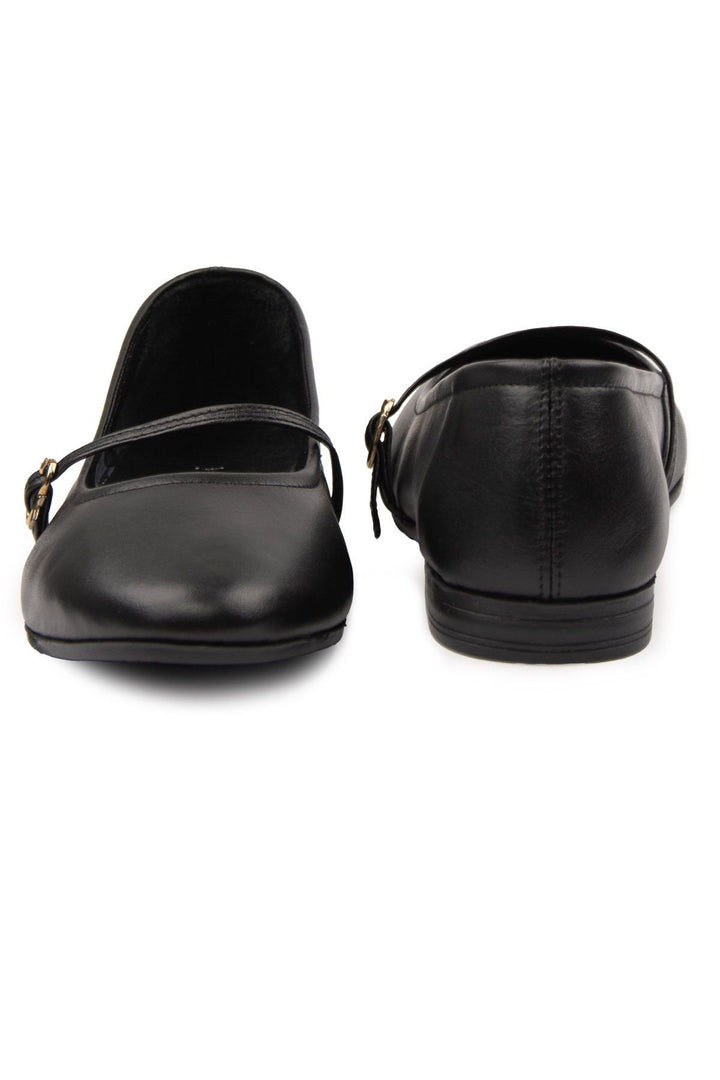Pegia Women Leather Ballet Flats DG6042  - Black