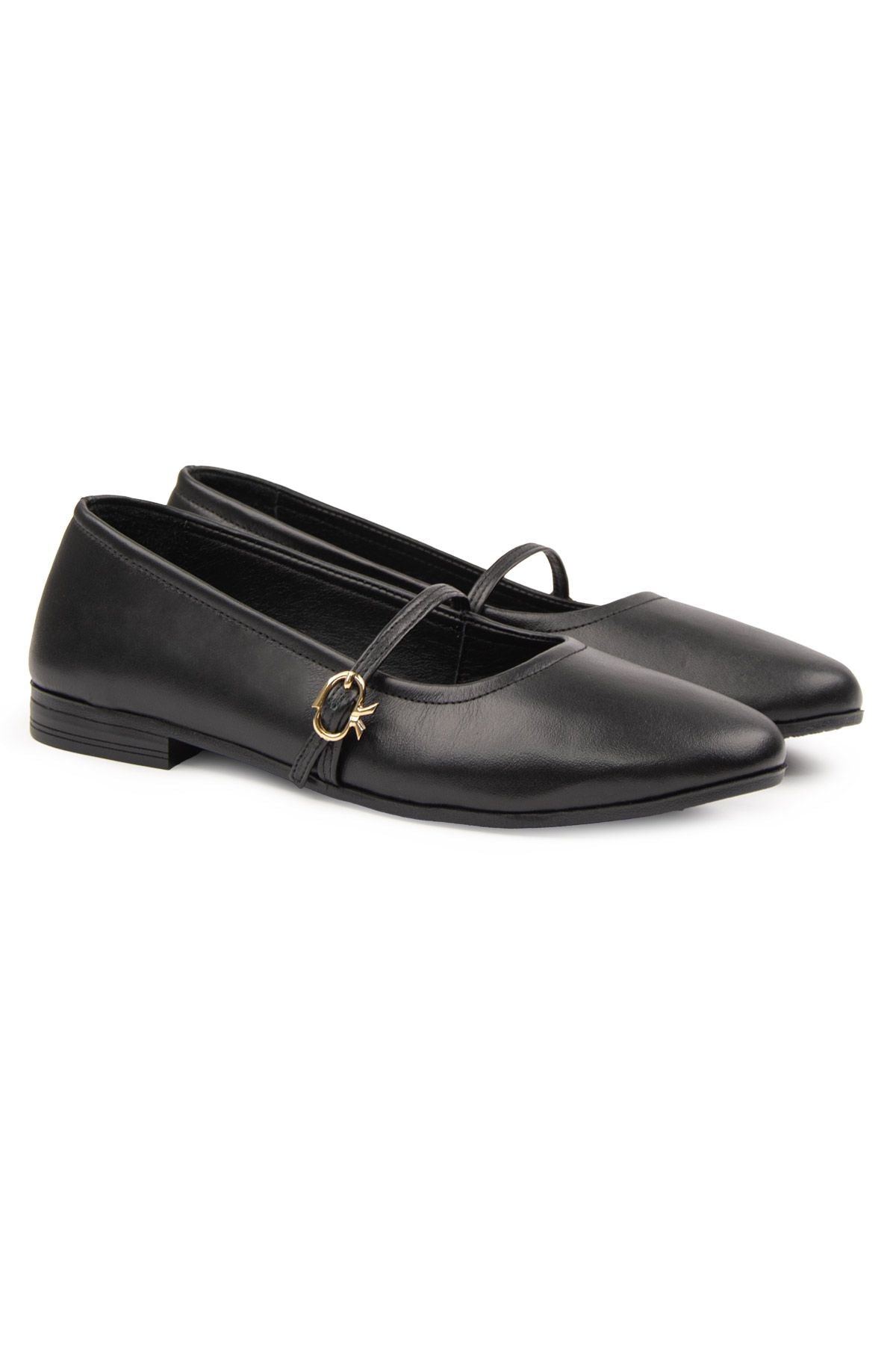 Pegia Women Leather Ballet Flats DG6042  - Black