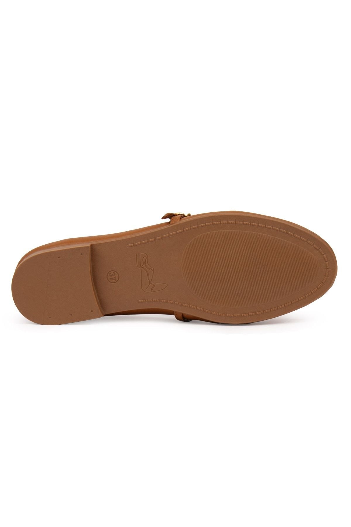 Pegia Women Leather Ballet Flats DG6042  - Chestnut