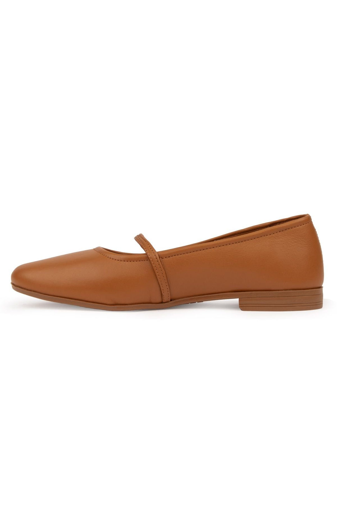 Pegia Women Leather Ballet Flats DG6042  - Chestnut