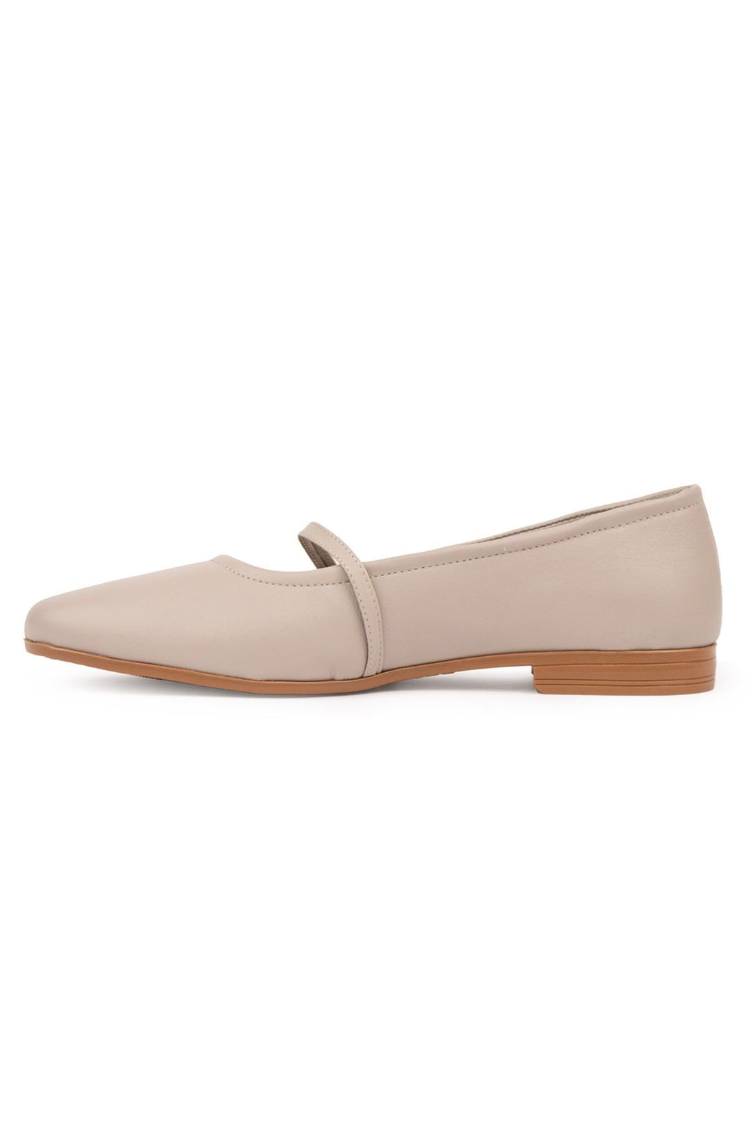 Pegia Women Leather Ballet Flats DG6042  - Stone