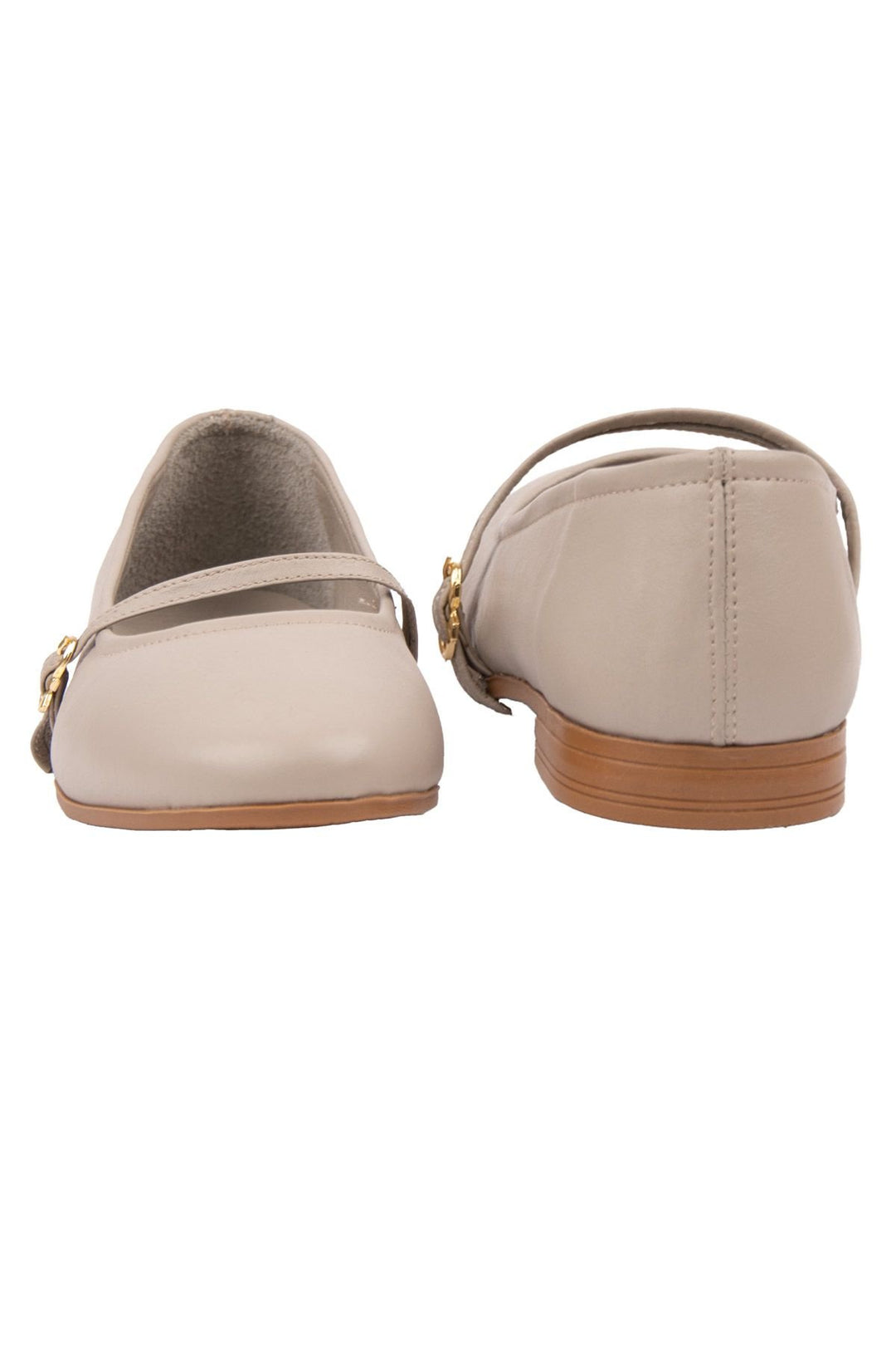 Pegia Women Leather Ballet Flats DG6042  - Stone