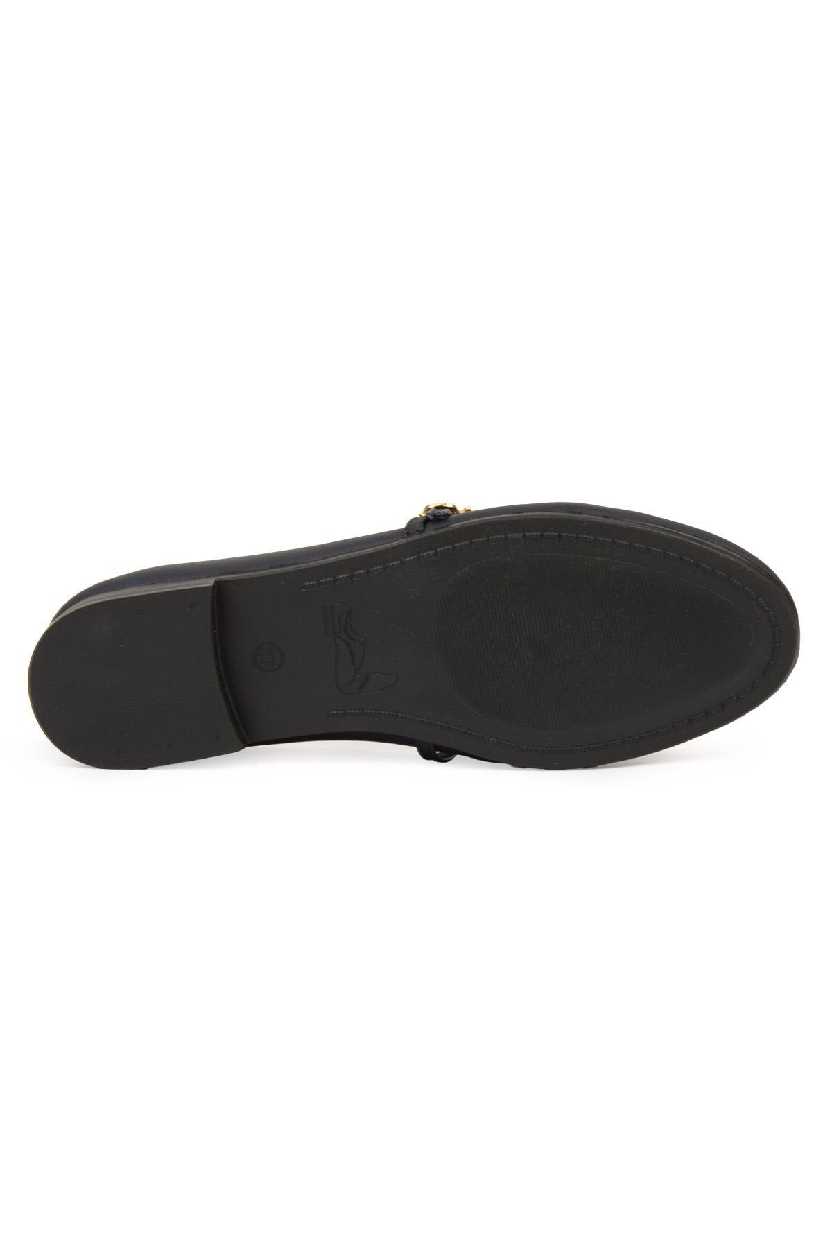 Pegia Women Leather Ballet Flats DG6042  - Navy