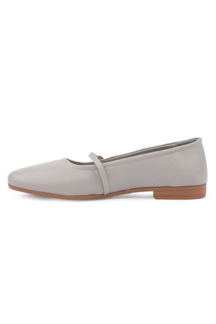 Pegia Women Leather Ballet Flats DG6042  - Grey