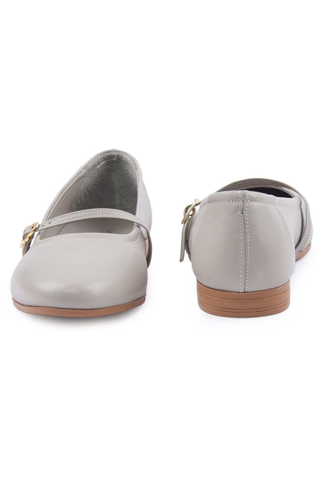 Pegia Women Leather Ballet Flats DG6042  - Grey