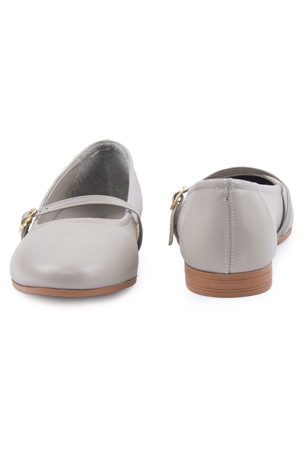 Pegia Women Leather Ballet Flats DG6042  - Grey