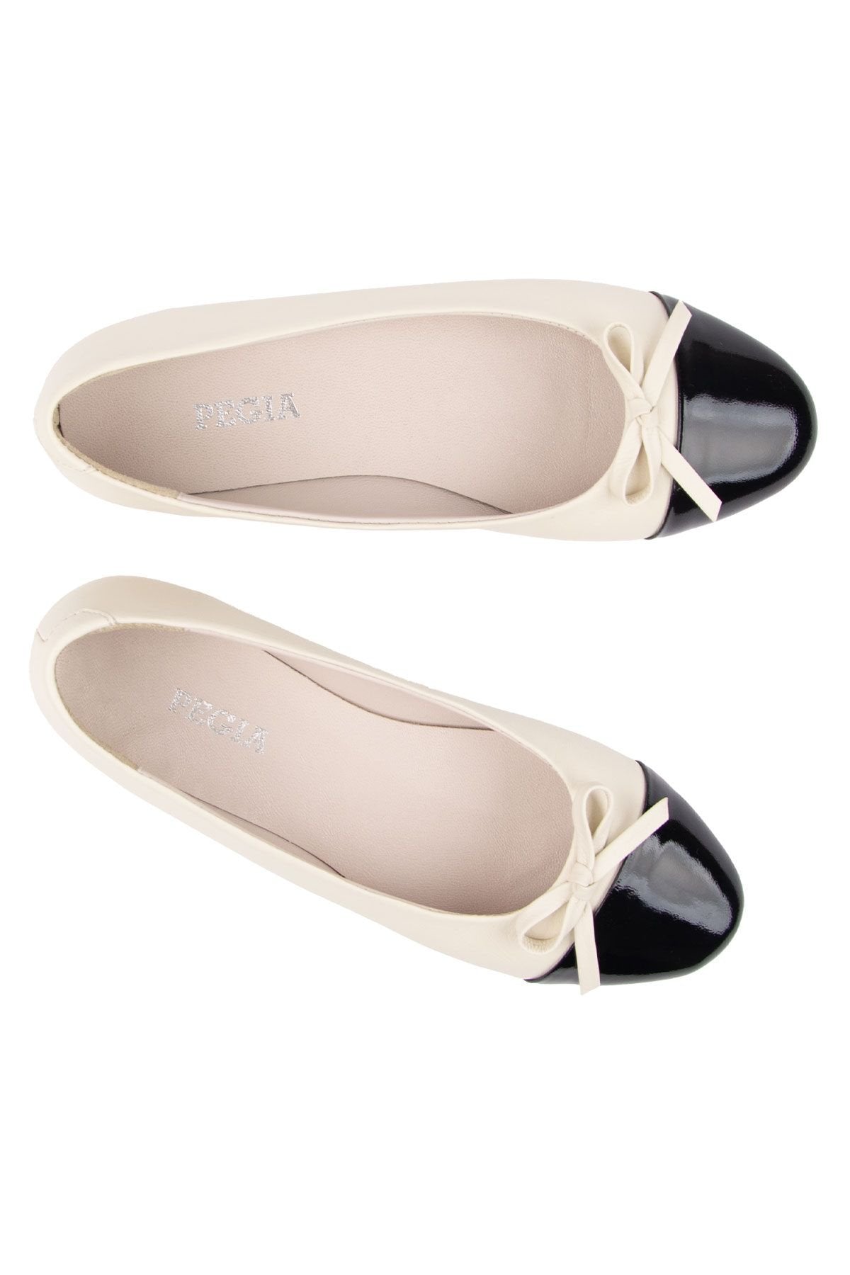 Pegia Women's Genuine Leather Flats DG6063  - Beige
