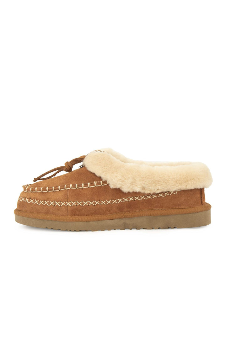 Pegia Women’s Sheepskin Shoes 191159  - Chestnut
