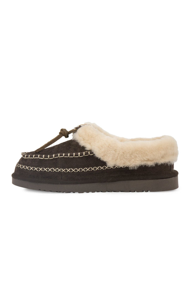 Pegia Women’s Sheepskin Shoes 191159  - Choco