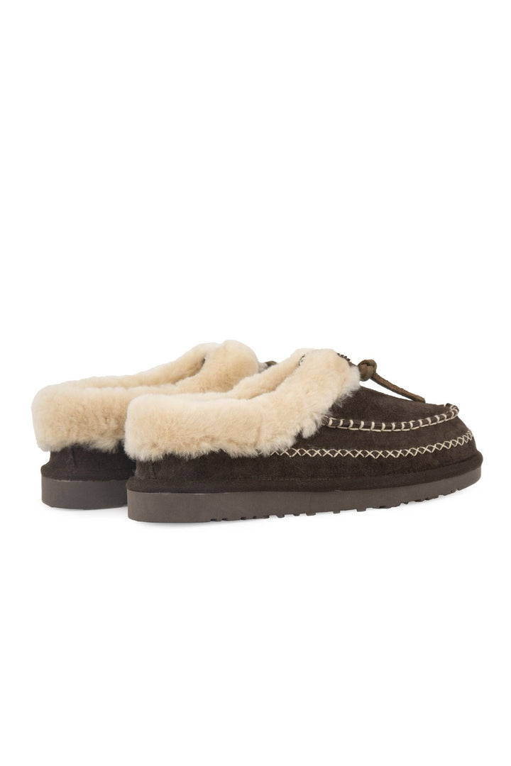 Pegia Women’s Sheepskin Shoes 191159  - Choco