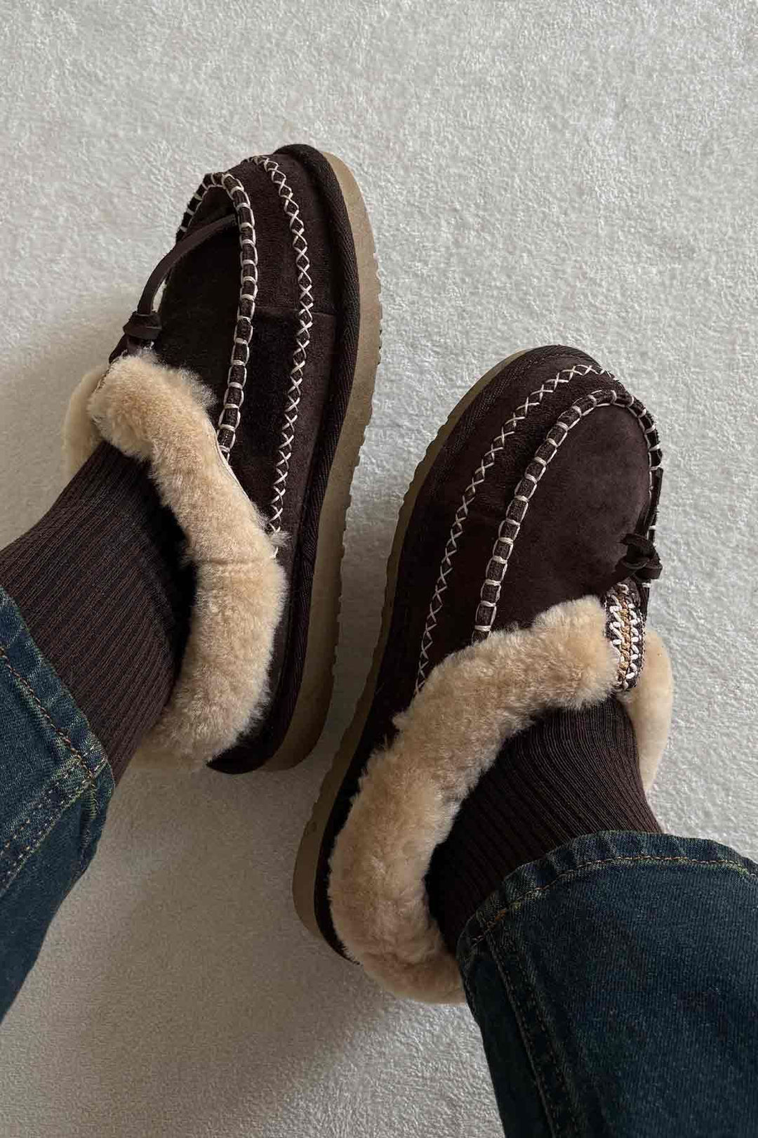 Pegia Women’s Sheepskin Shoes 191159  - Light Brown