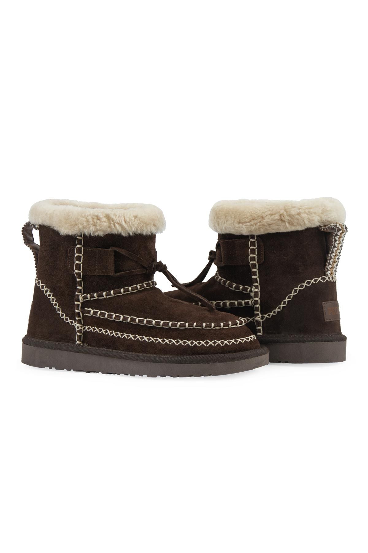 Pegia Women's Sheepskin Boots 191158  - Choco