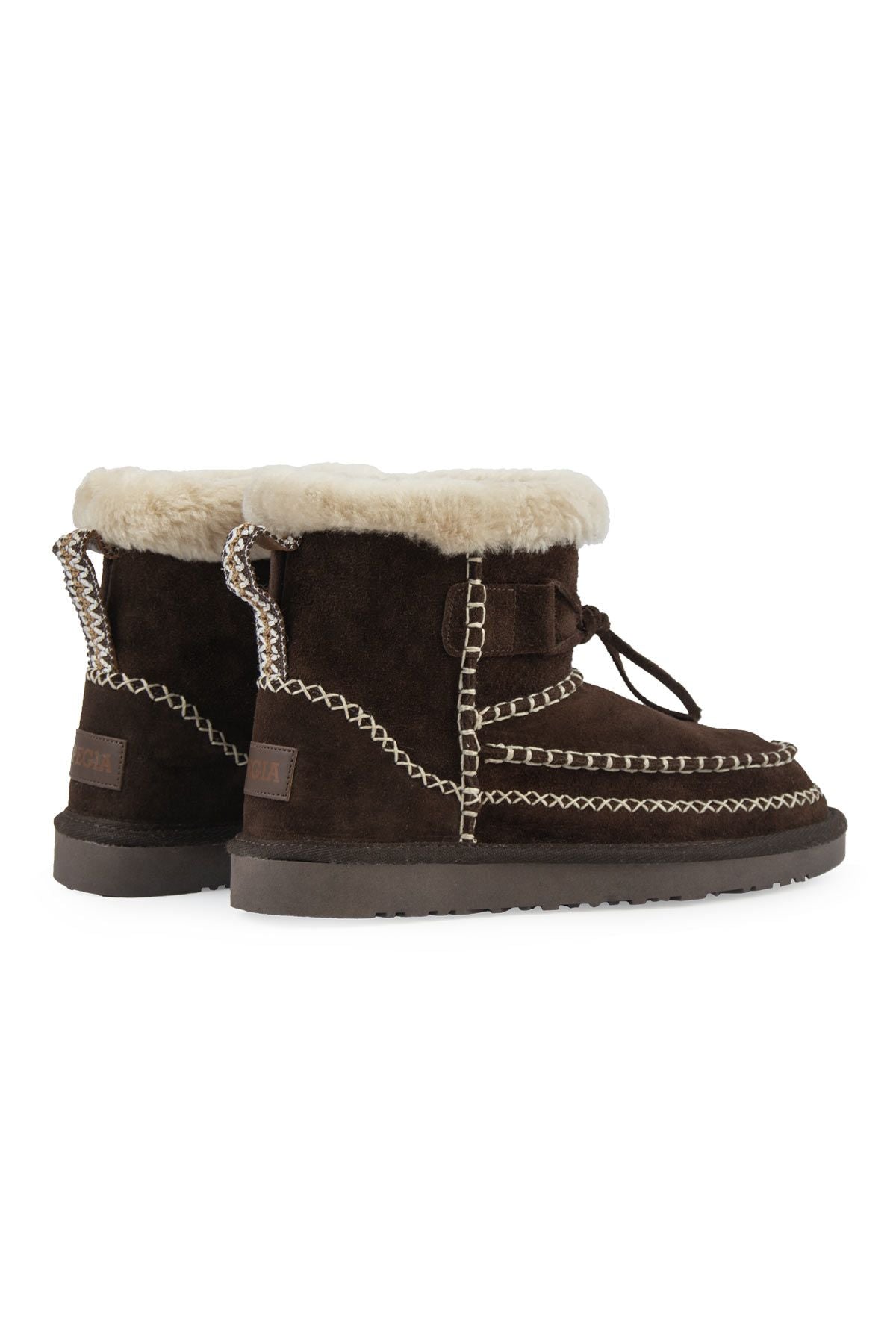 Pegia Women's Sheepskin Boots 191158  - Choco