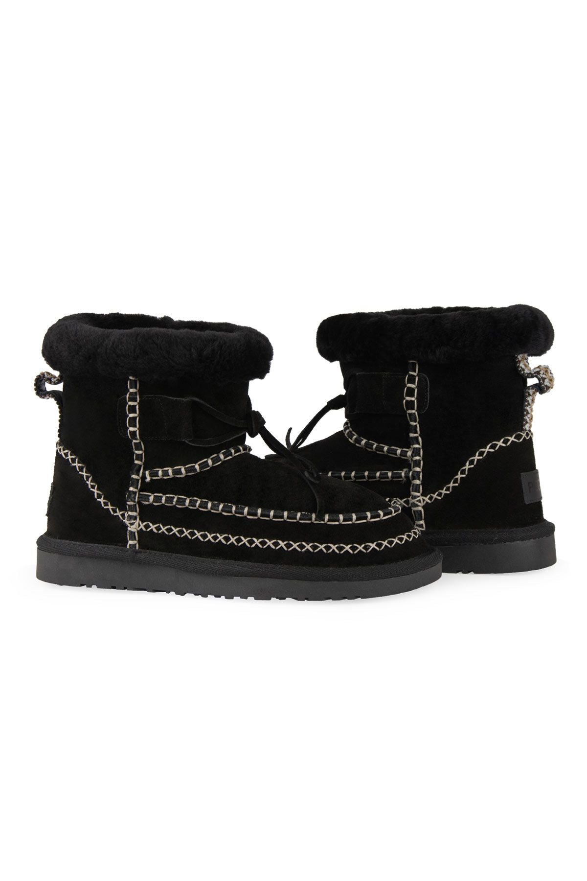 Pegia Women's Sheepskin Boots 191158  - Black