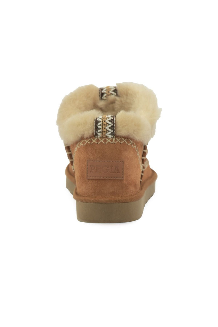 Pegia Women’s Genuine Sheepskin Boots 191160  - Chestnut