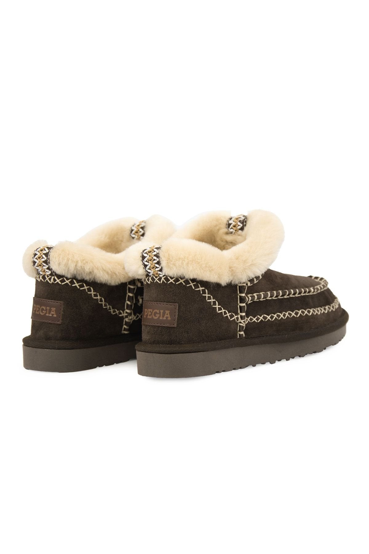 Pegia Women’s Genuine Sheepskin Boots 191160  - Choco