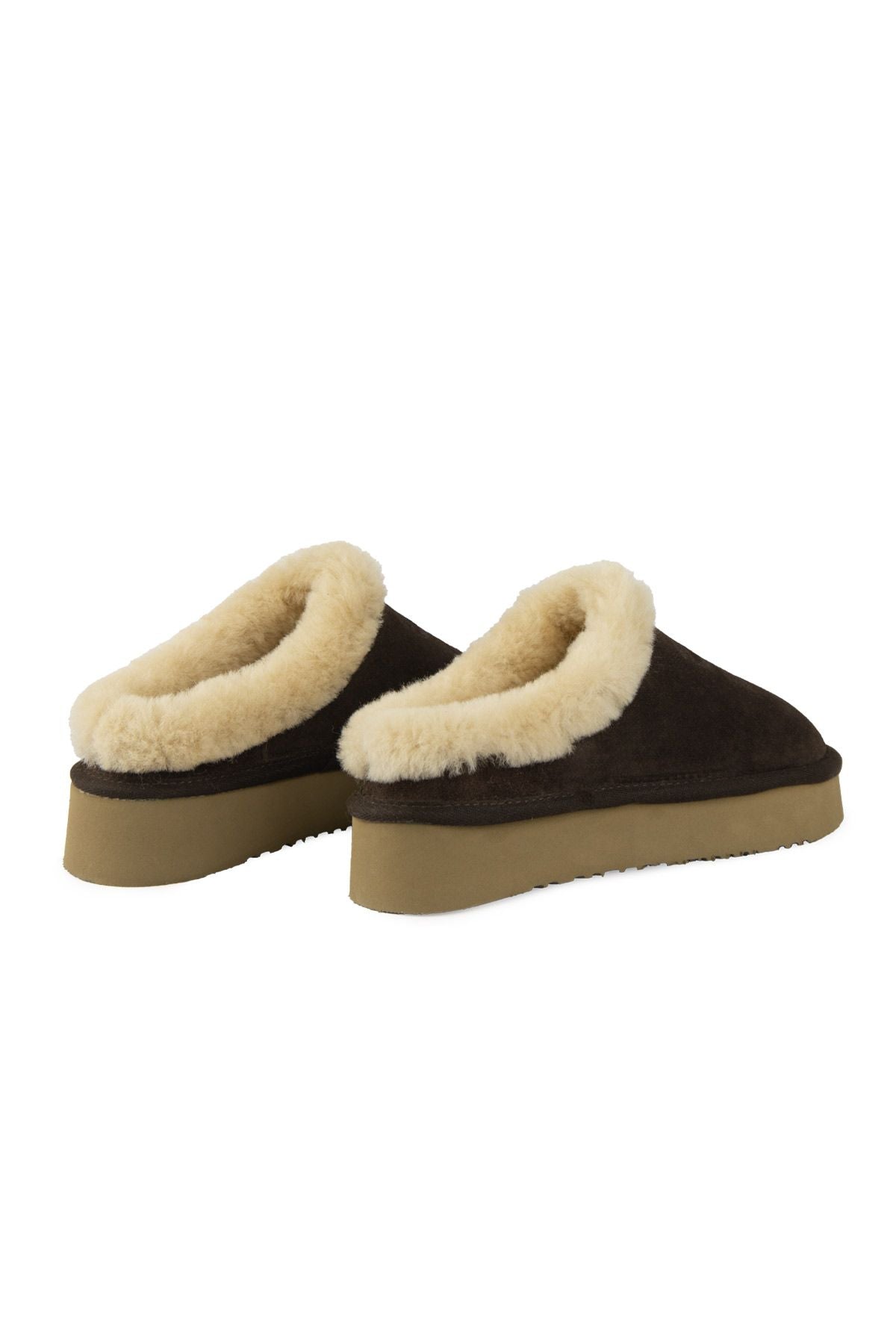 Pegia Women’s Sheepskin Slippers 191157  - Choco