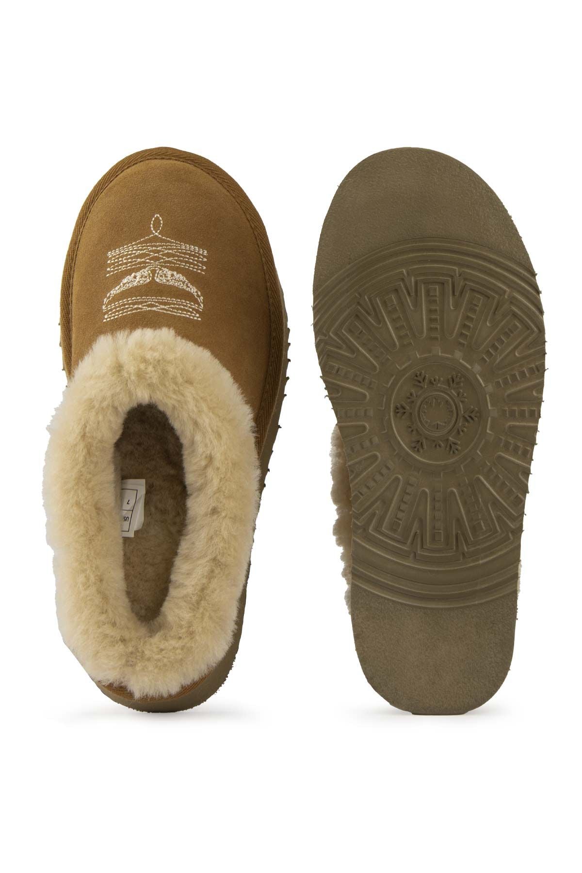 Pegia Women’s Sheepskin Slippers 191157  - Chestnut