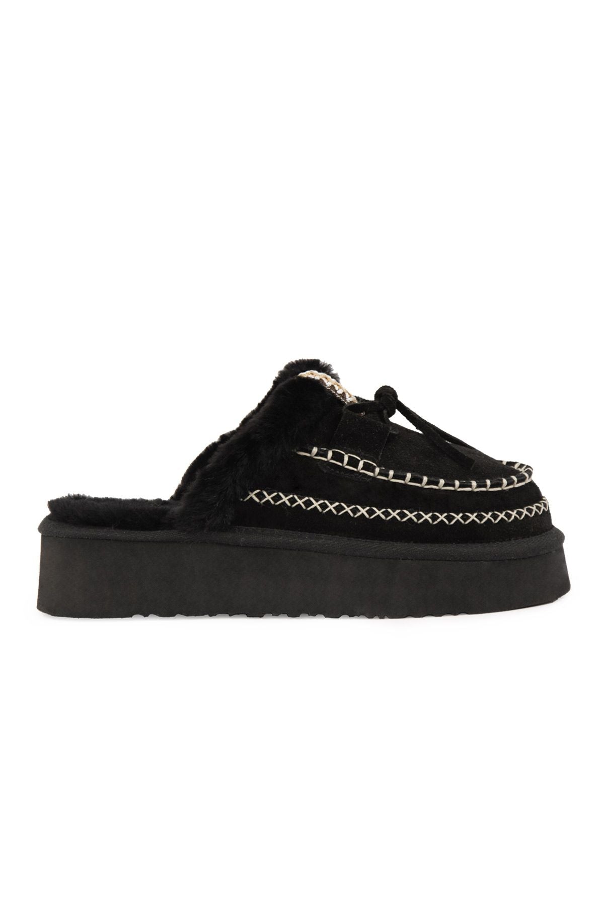 Pegia Women’s Genuine Sheepskin Slippers 191161  - Black