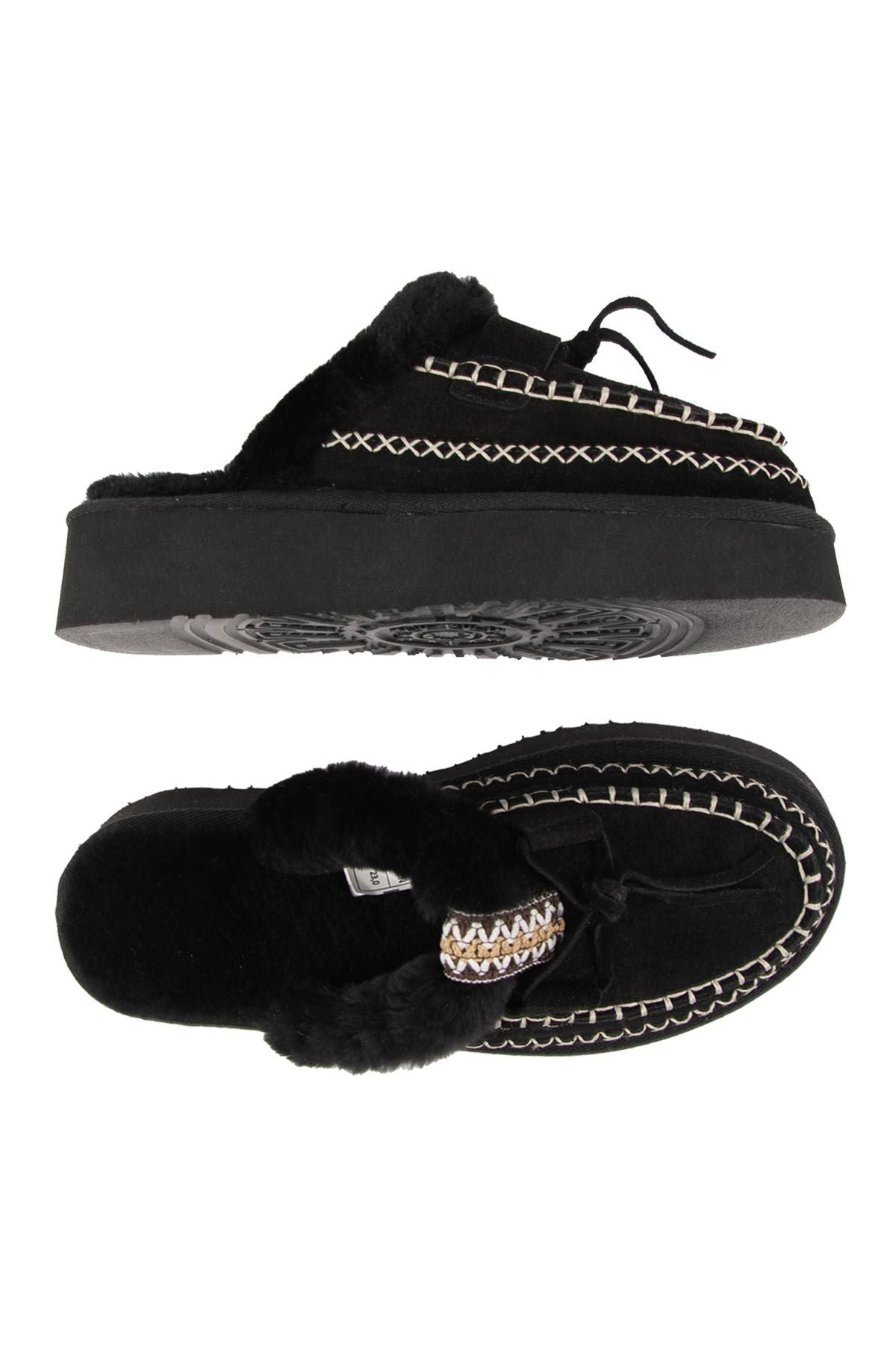Pegia Women’s Genuine Sheepskin Slippers 191161  - Black