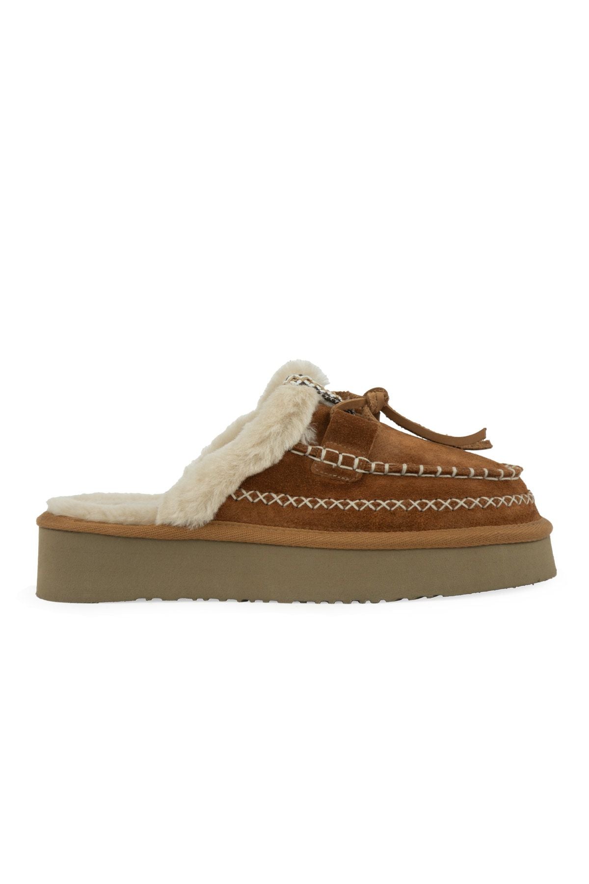 Pegia Women’s Genuine Sheepskin Slippers 191161  - Chestnut