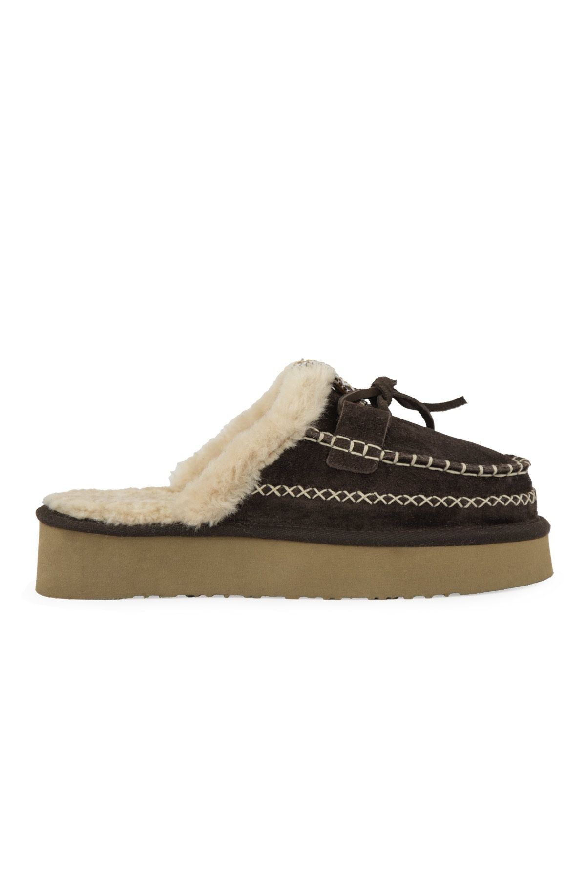Pegia Women’s Genuine Sheepskin Slippers 191161  - Choco