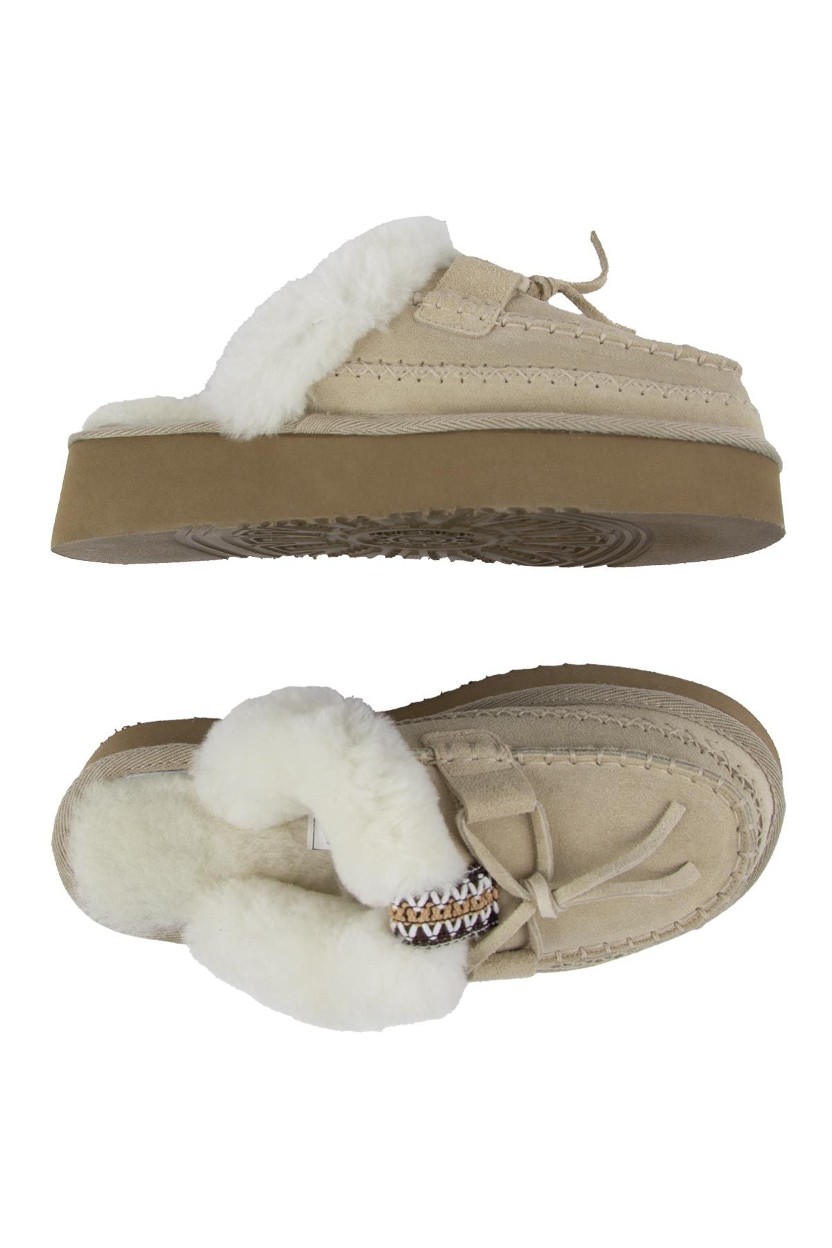 Pegia Women’s Genuine Sheepskin Slippers 191161  - Beige