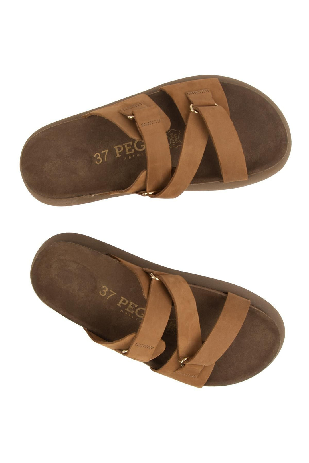 Pegia Women's Genuine Nubuck Slippers 215544  - Chestnut