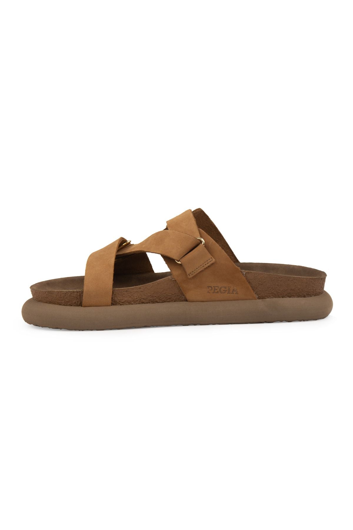 Pegia Women's Genuine Nubuck Slippers 215544  - Chestnut