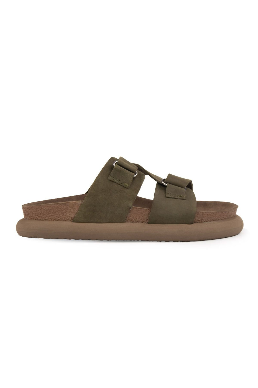 Pegia Women's Genuine Nubuck Slippers 215544  - Khaki