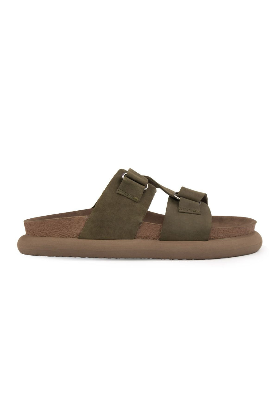Pegia Women's Genuine Nubuck Slippers 215544  - Khaki