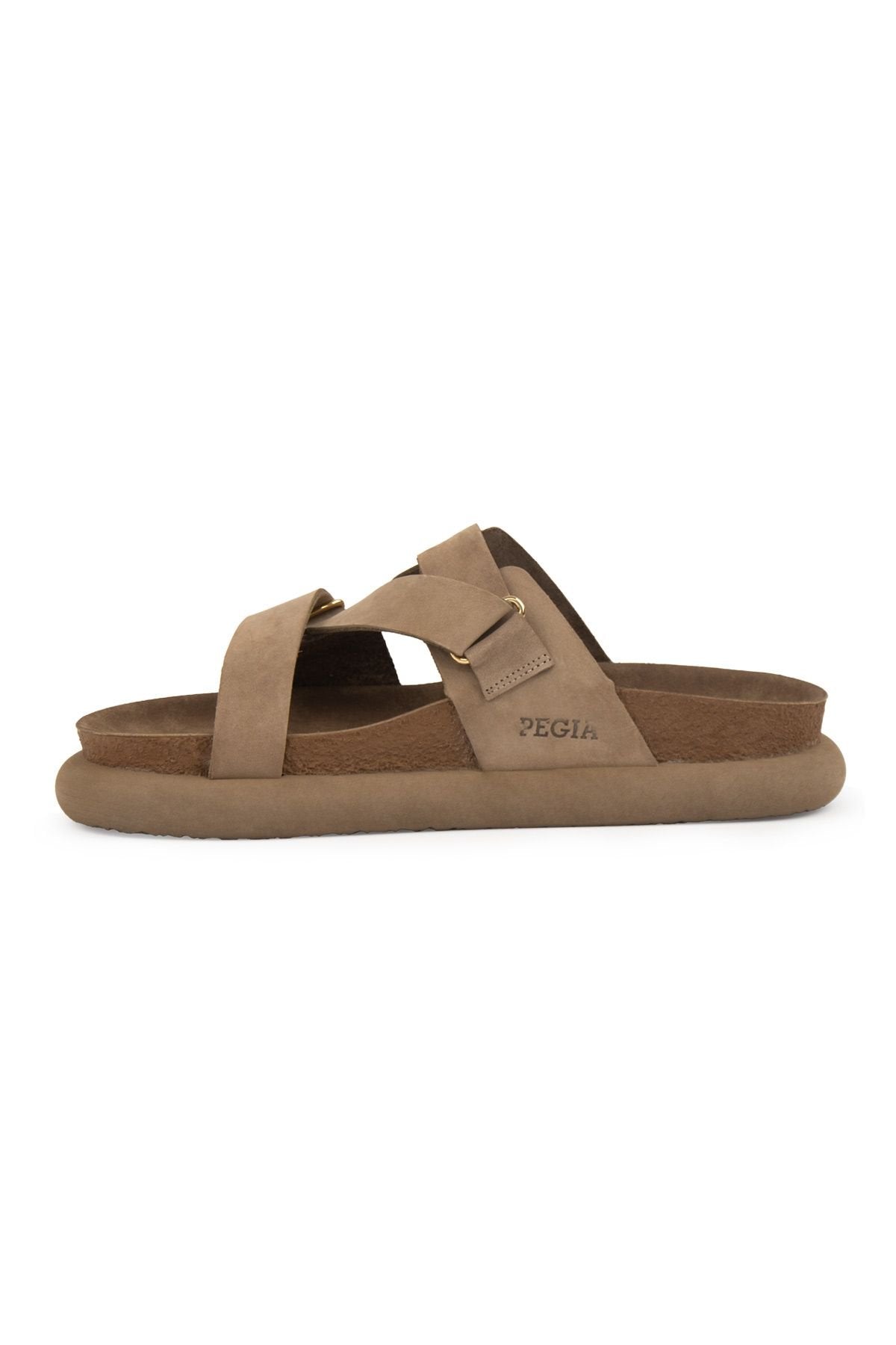 Pegia Women's Genuine Nubuck Slippers 215544  - Latte