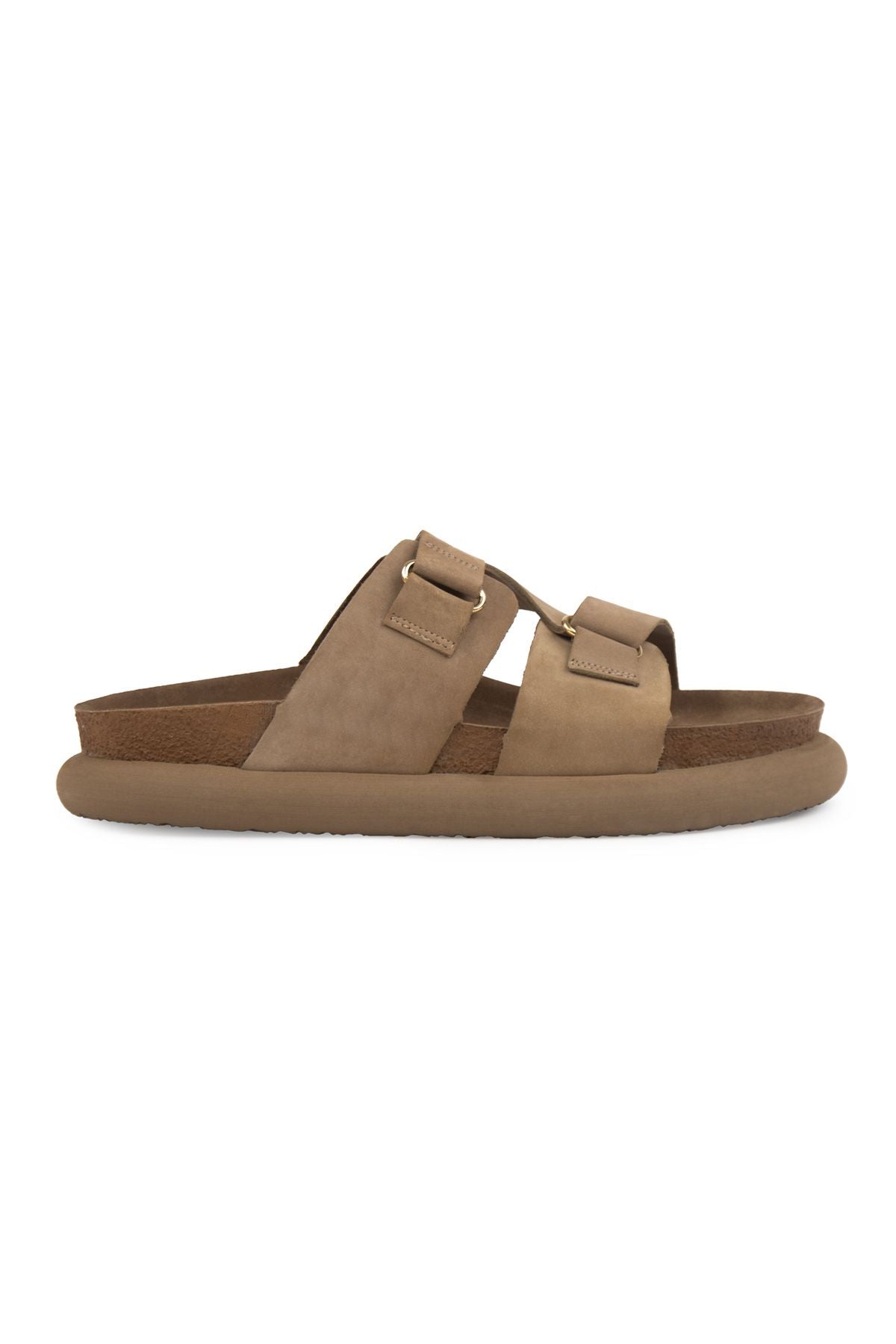 Pegia Women's Genuine Nubuck Slippers 215544  - Latte