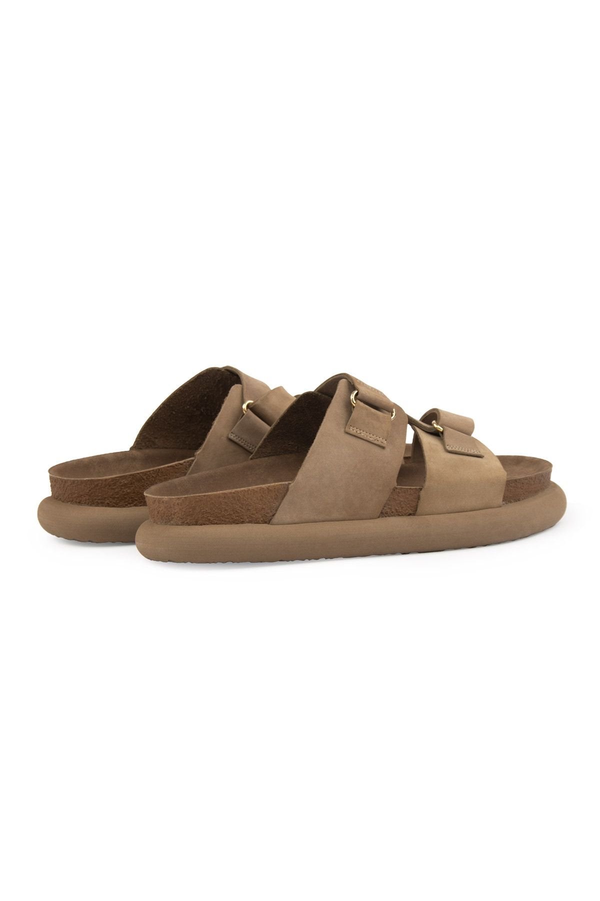 Pegia Women's Genuine Nubuck Slippers 215544  - Latte