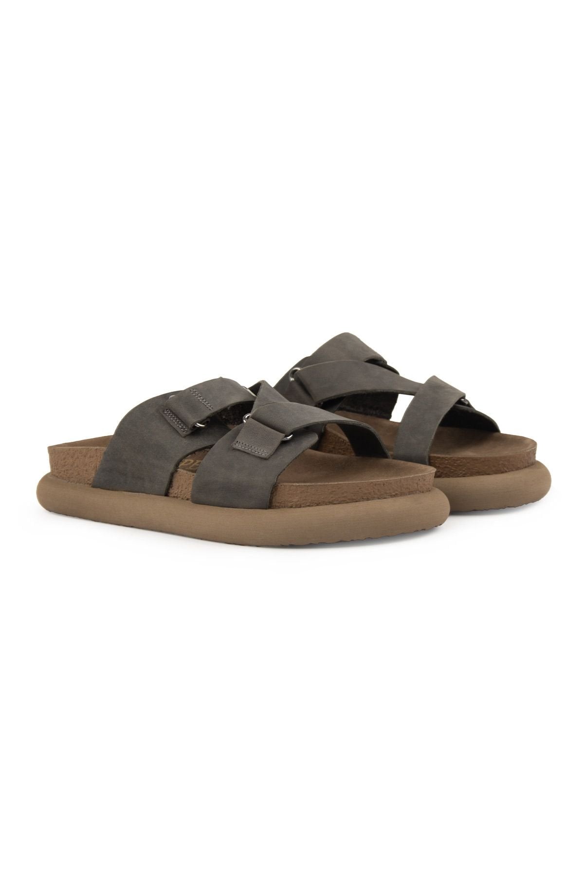 Pegia Women's Genuine Nubuck Slippers 215544  - Anthracite