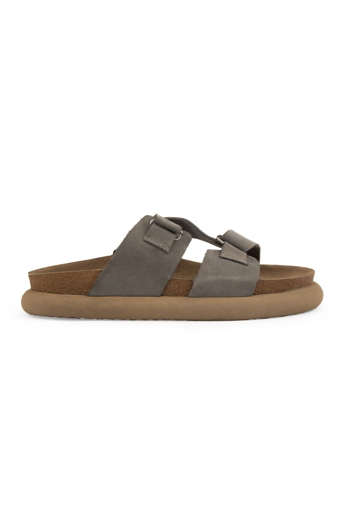 Pegia Women's Genuine Nubuck Slippers 215544  - Grey
