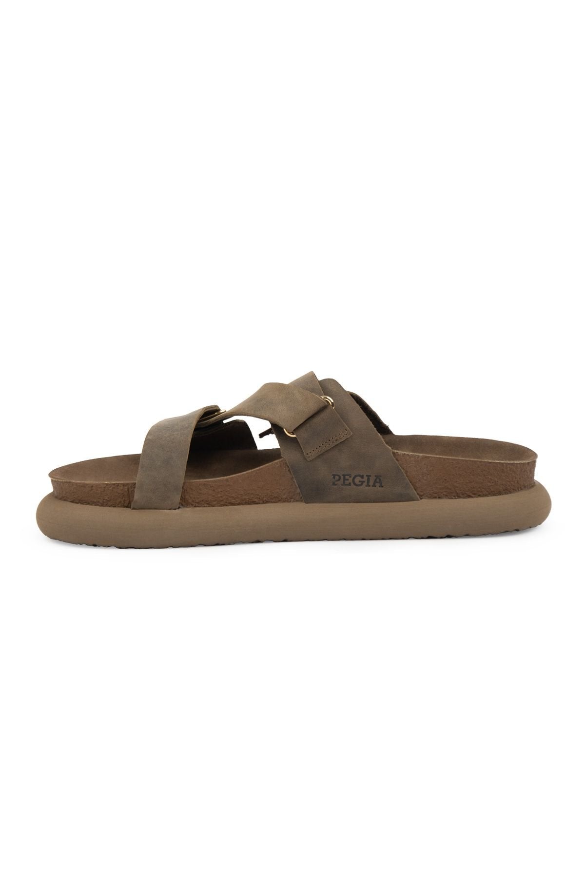 Pegia Women's Genuine Nubuck Slippers 215544  - Stone