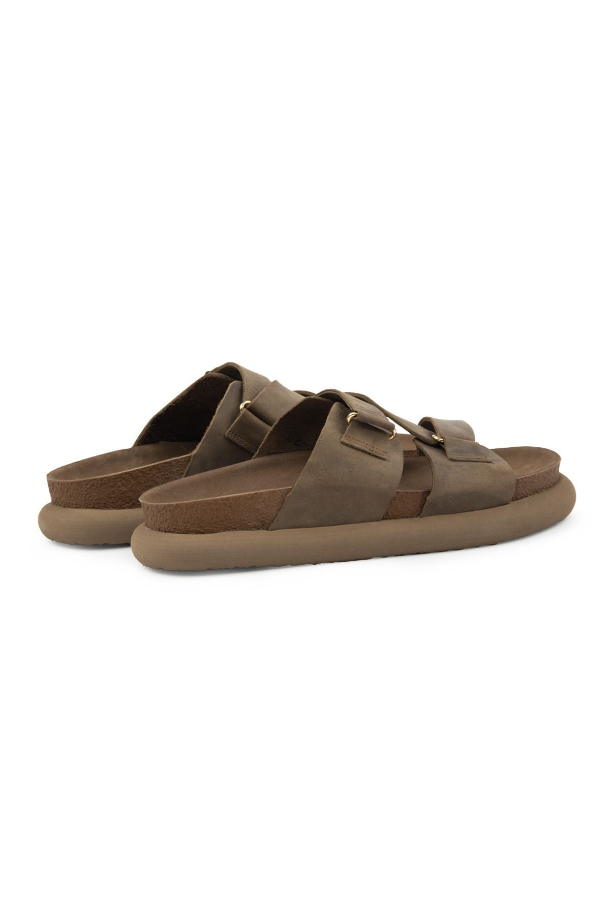 Pegia Women's Genuine Nubuck Slippers 215544  - Stone
