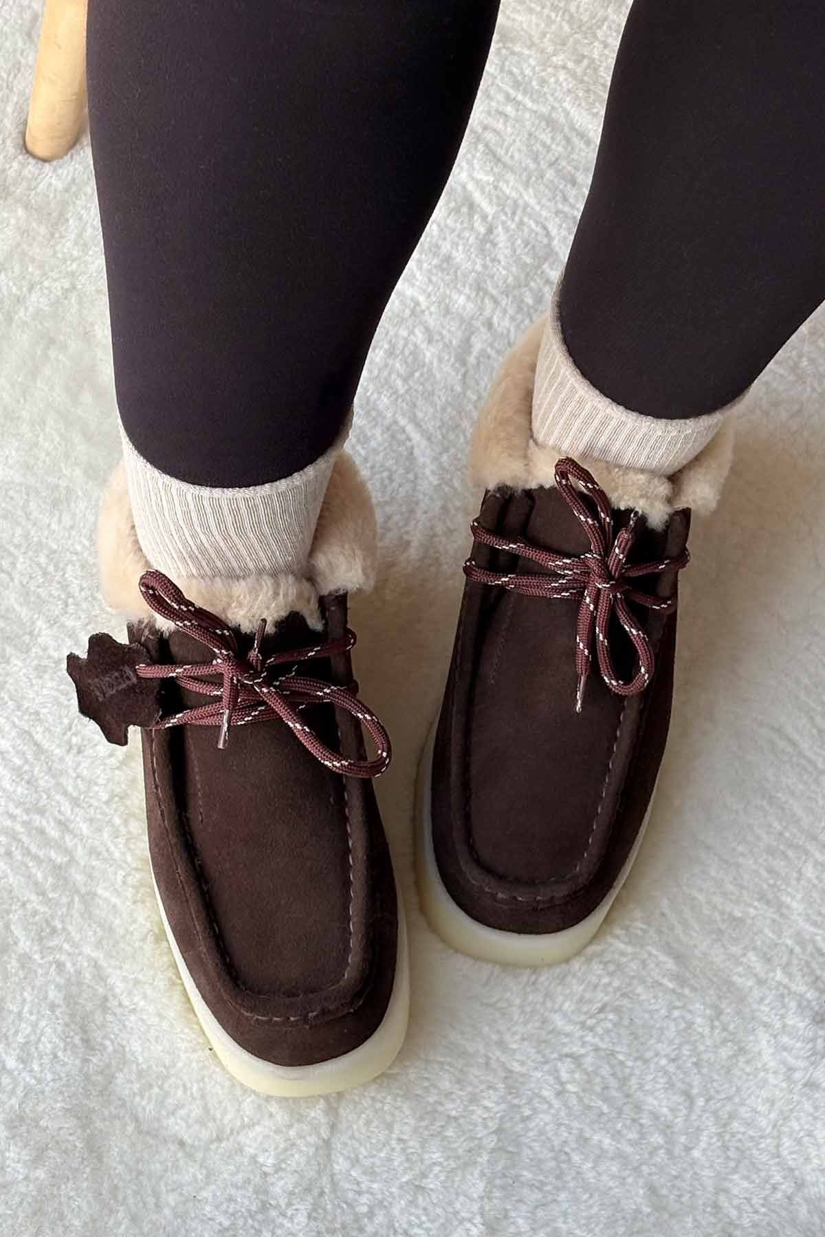 Pegia Women’s Genuine Suede Boots 191357  - Choco