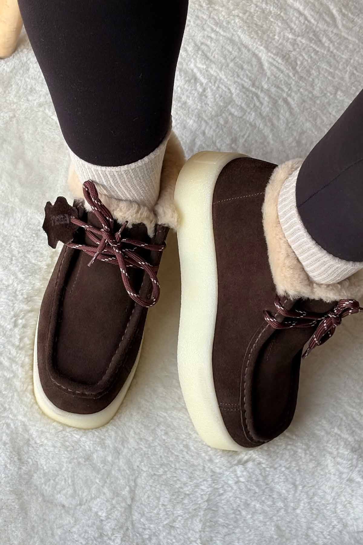 Pegia Women’s Genuine Suede Boots 191357  - Choco
