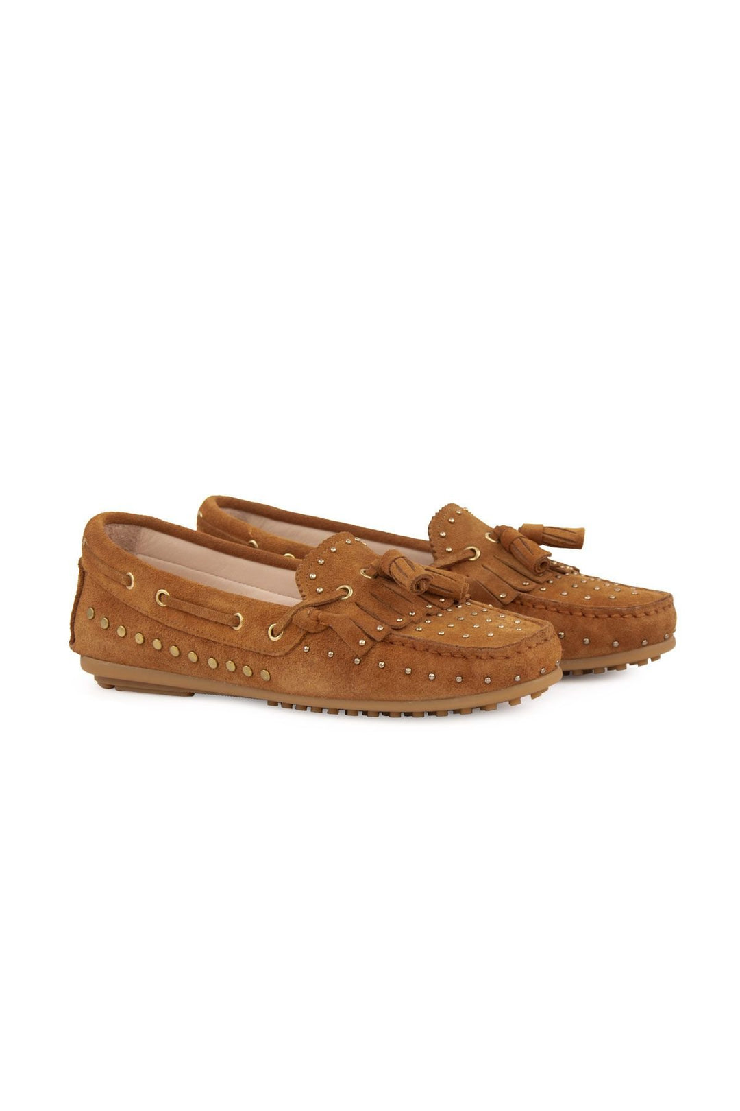 Pegia Women's Genuine Suede Loafers 700915  - Chestnut