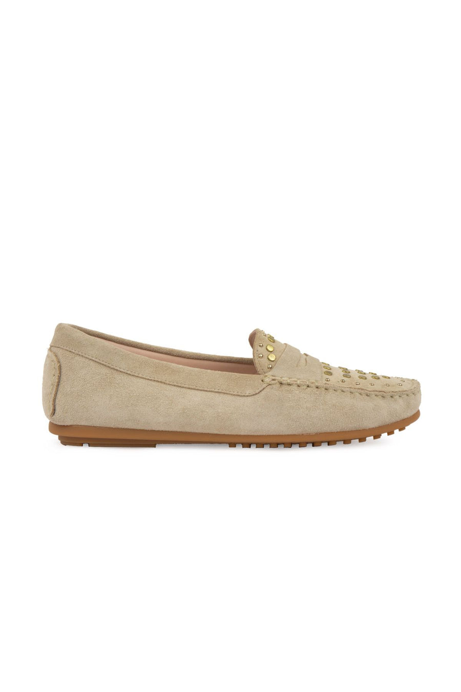 Pegia Women's Genuine Suede Loafers 700916  - Beige