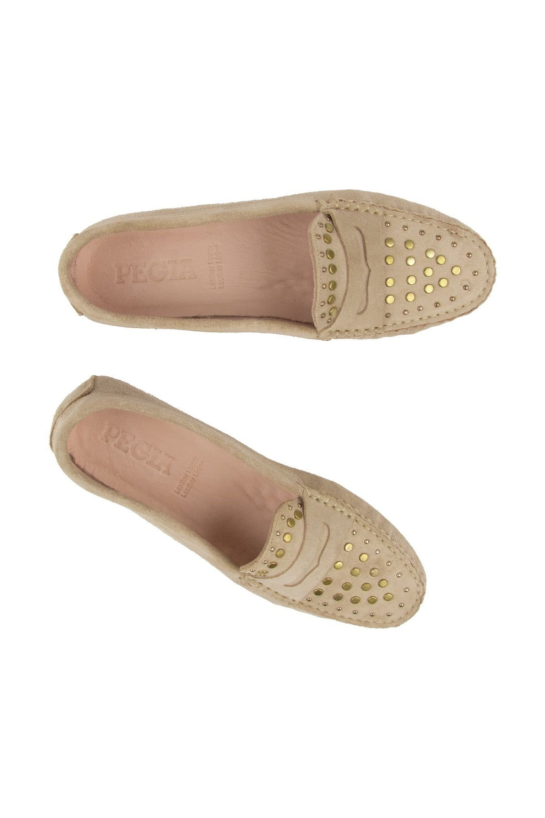 Pegia Women's Genuine Suede Loafers 700916  - Beige